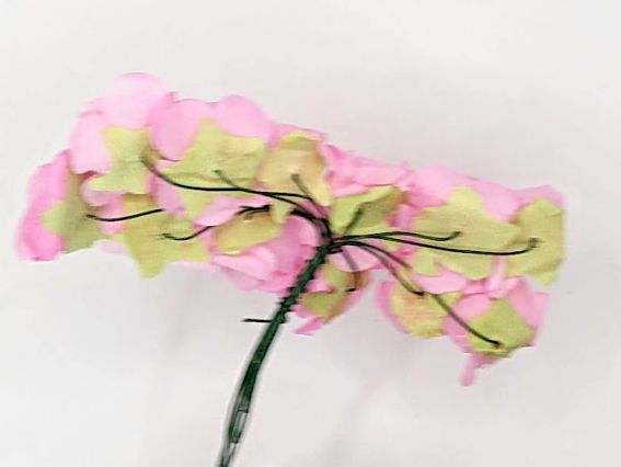 Набор бумажных розочек, бутон 15 мм, цвет Розовый, 12 шт