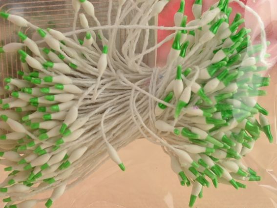 Тычинки двухцветные Бело-салатовые, набор 5-12374 Тычинки двухцветные Бело-салатовые, набор 5-12374