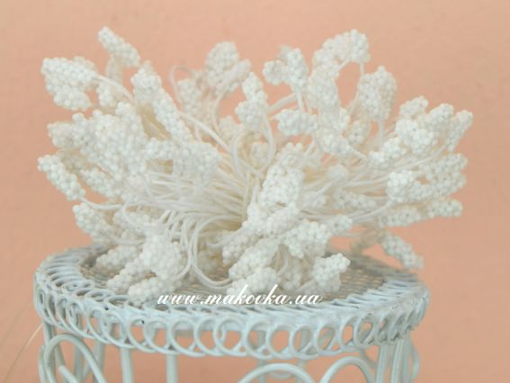 Тычинки декоративные Махровые, белые 1 пучок Тычинки декоративные Махровые, белые 1 пучок