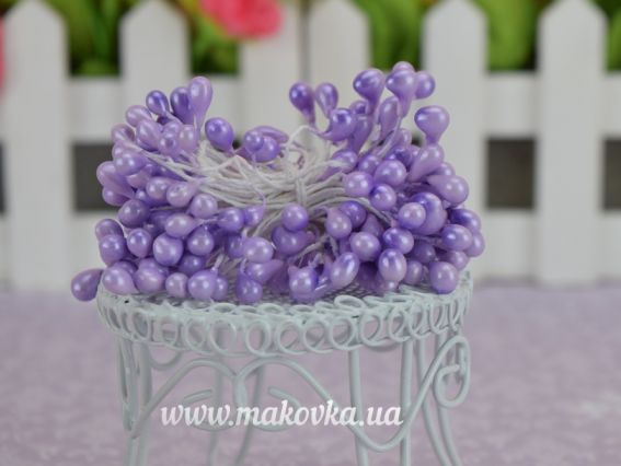 Тычинки декоративные Крупный шарик-капля , сиреневые, 1 пучок Тычинки декоративные Крупный шарик-капля , сиреневые, 1 пучок