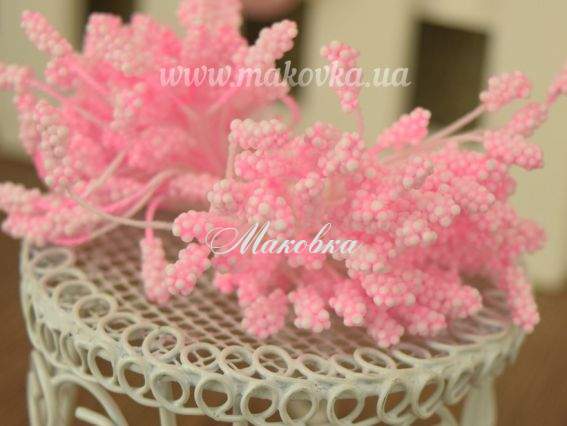 Тычинки декоративные Махровые, розовый неон, 1 пучок Тычинки декоративные Махровые, розовый неон, 1 пучок