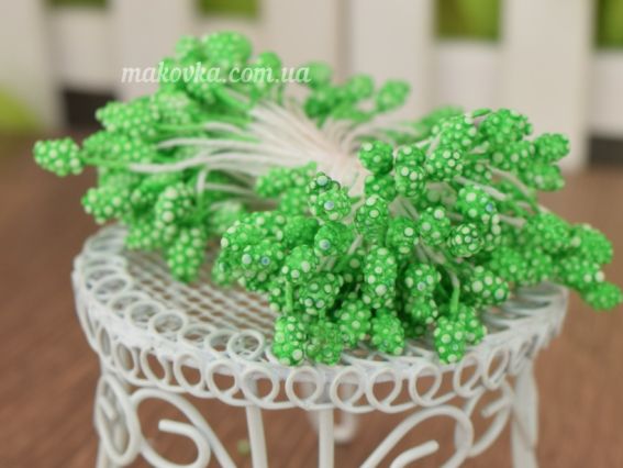 Тычинки декоративные Махровые, светло-зеленые, 1 пучок Тычинки декоративные Махровые, светло-зеленые, 1 пучок