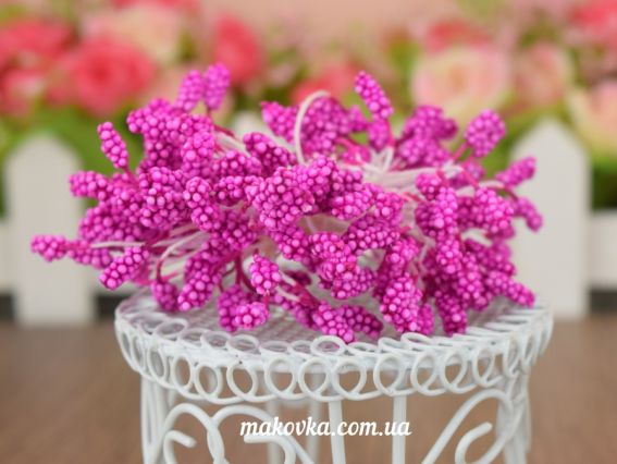 Тычинки декоративные Махровые, цвет фуксия, 1 пучок Тычинки декоративные Махровые, цвет фуксия, 1 пучок