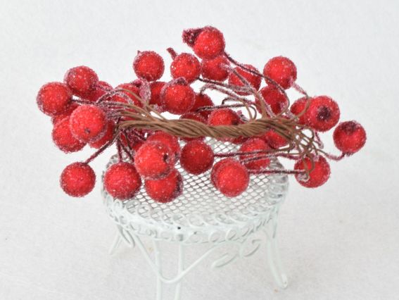 Набір Ягоди Цукрова калина , FL02 , розмір 12мм, колір Червоний, 40шт/уп