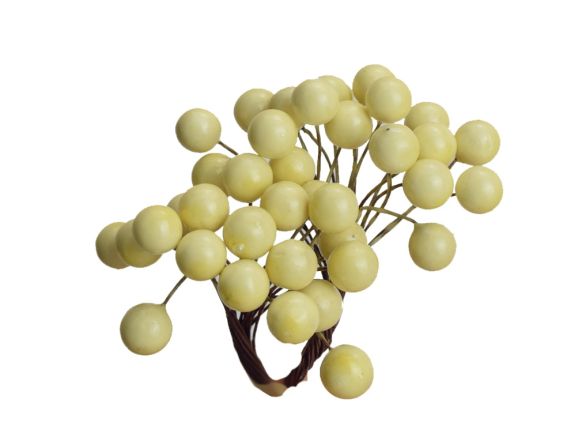 Ягоди калина FL201-09 ВАНІЛЬ, круглі, 10 мм, 40 шт.