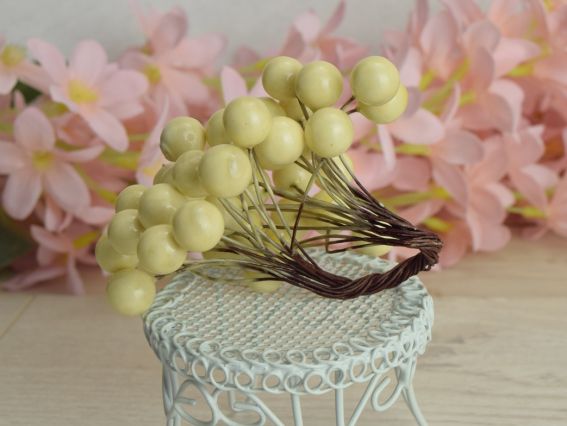 Ягоди Калина ВАНІЛЬНІ 09, 40шт/уп, FL201 10мм