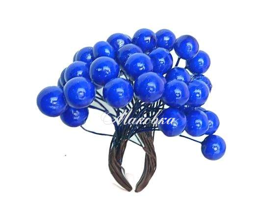 Ягоди калина FL201-04 СИНЯ, круглі, 10 мм, 40 шт. Ягоди калина FL201-04 СИНЯ, круглі, 10 мм, 40 шт.