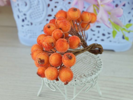 Ягоди Калина Цукрова ЧЕРВОНО-ЖОВТА 12мм, D050 , 40шт/уп