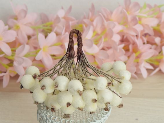 Ягоди Калина Цукрова Біла 12мм, FL202-09 , 40шт/уп