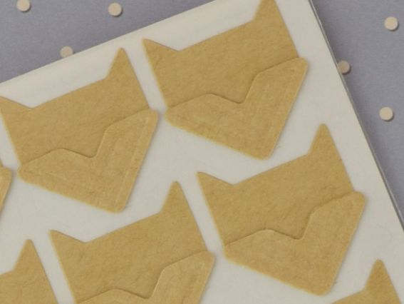 Куточки для фотографій непрозорі клейові КРАФТОВІ, 24 шт на аркуші, 