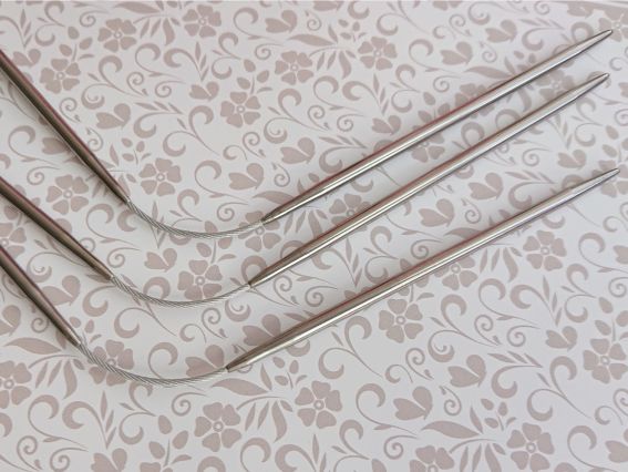 Носочные круговые вязальные спицы на тросе 23см, №3.5 мм 3 пары