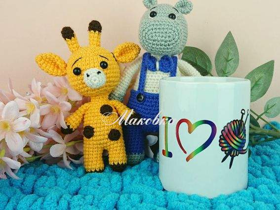 Чашка сувенирная cap-00026 Я люблю вязать, белая 1 шт