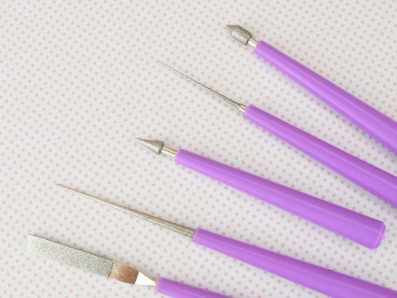 Набір Надфілів для збільшення отвору прикрас і підгонки деталей., 5 штук різної форми