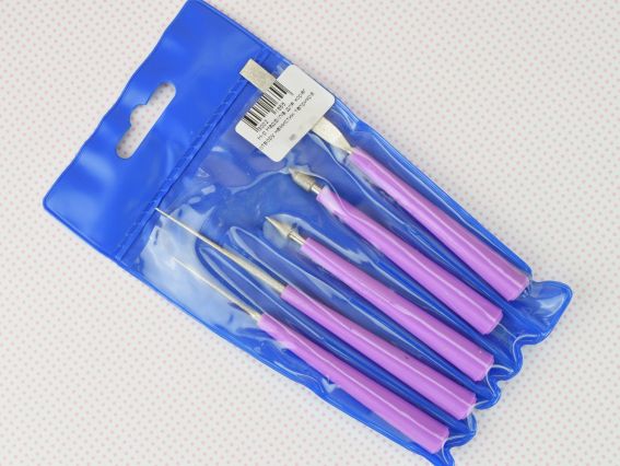 Набір Надфілів для збільшення отвору прикрас і підгонки деталей., 5 штук різної форми