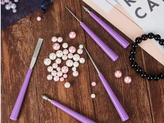 Набір Надфілів для збільшення отвору прикрас і підгонки деталей., 5 штук різної форми