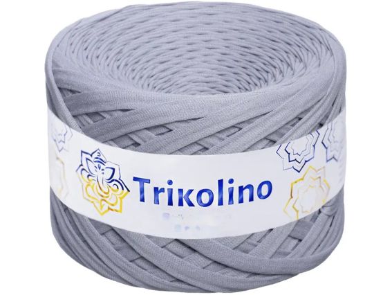 Пряжа Тріколіно трикотажна 7-9 мм 100 м Trikolino 420638 Французський Сірий