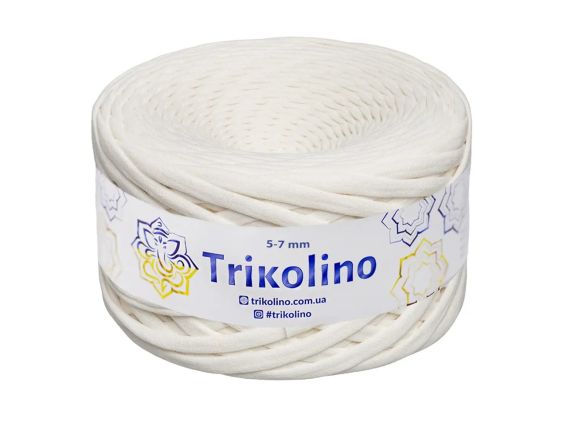 Пряжа Тріколіно трикотажна 5-7 мм 100 м  Trikolino  700103 Парне молоко