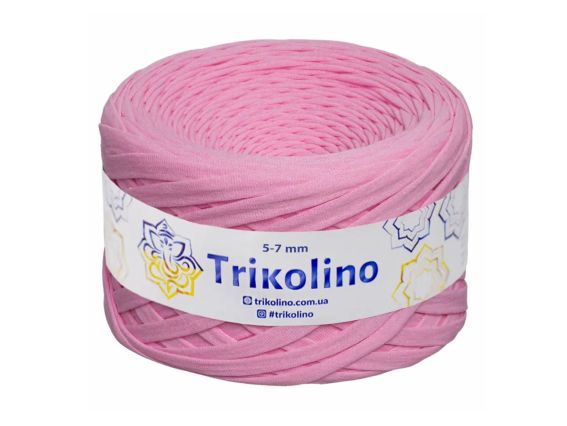 Пряжа Тріколіно трикотажна 5-7 мм 100 м  Trikolino  700204 Рожева сакура