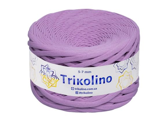 Пряжа Тріколіно трикотажна 5-7 мм 100 м  Trikolino  700227 Лаванда