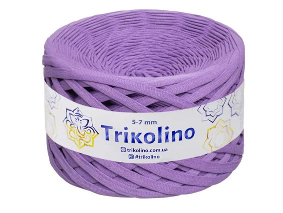 Пряжа Тріколіно трикотажна 5-7 мм 100 м  Trikolino  700228 Бузок