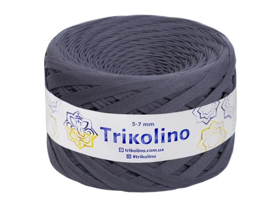 Пряжа Тріколіно трикотажна 5-7 мм 100 м  Trikolino  700279 Антрацит