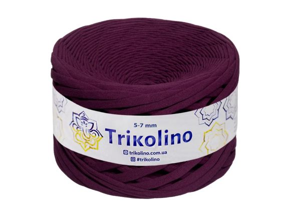 Пряжа Тріколіно трикотажна 5-7 мм 100 м  Trikolino  700323 Стигла вишня