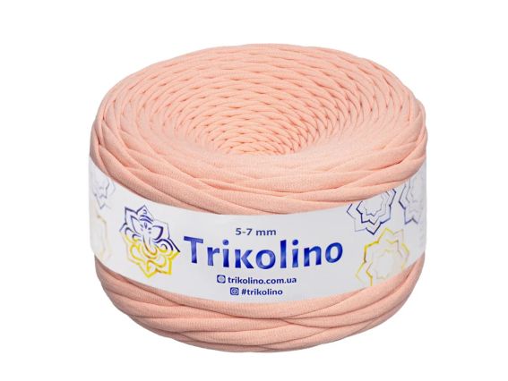Пряжа Тріколіно трикотажна 5-7 мм 100 м  Trikolino  700330 Персик