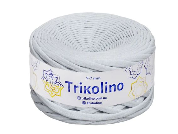 Пряжа Тріколіно трикотажна 5-7 мм 100 м  Trikolino  700358 Світло-сірий