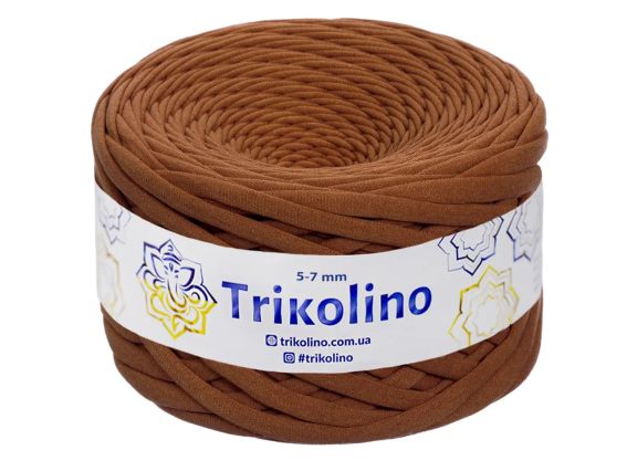 Пряжа Тріколіно трикотажна 5-7 мм 100 м  Trikolino  700370 Терракот
