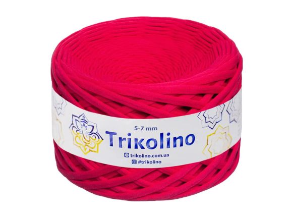 Пряжа Тріколіно трикотажна 5-7 мм 100 м  Trikolino  700391 Малина