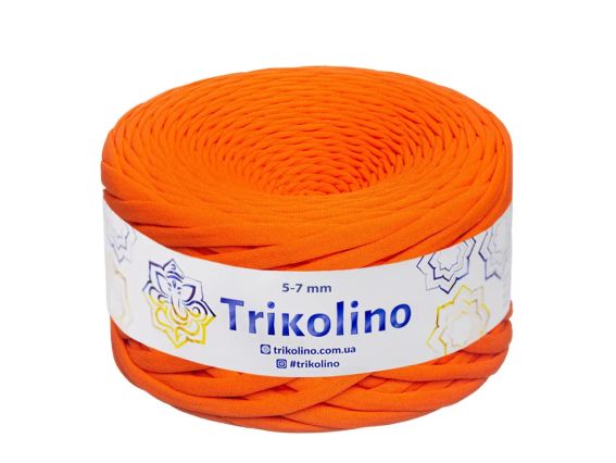 Пряжа Тріколіно трикотажна 5-7 мм 100 м  Trikolino  700473 Гарбузовий мус