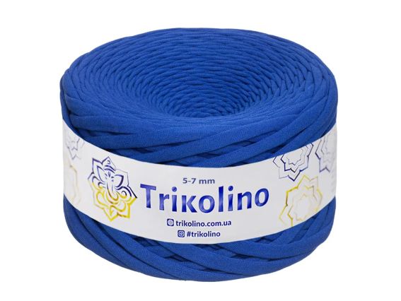 Пряжа Тріколіно трикотажна 5-7 мм 100 м  Trikolino  700773 Синій електрик