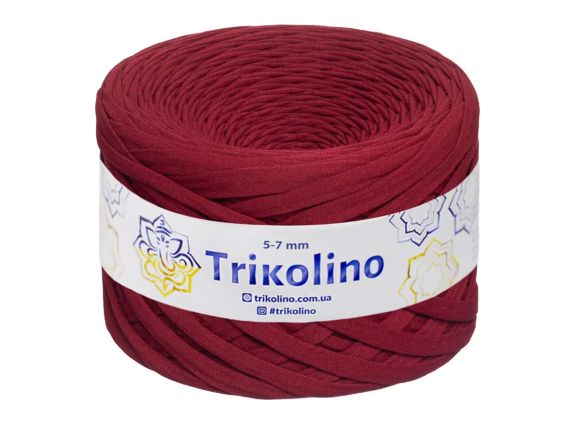Пряжа Тріколіно трикотажна 5-7 мм 100 м  Trikolino  705603 Бордо