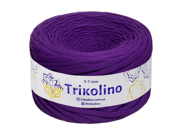 Пряжа Тріколіно трикотажна 5-7 мм 100 м  Trikolino  707020 Ліловий