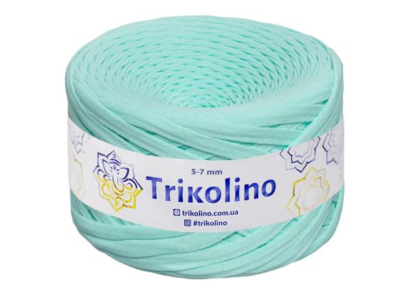 Пряжа Тріколіно трикотажна 5-7 мм 100 м  Trikolino  711403 М ята