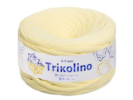 Пряжа Тріколіно трикотажна 5-7 мм 100 м  Trikolino  720004 Ванільний пудінг