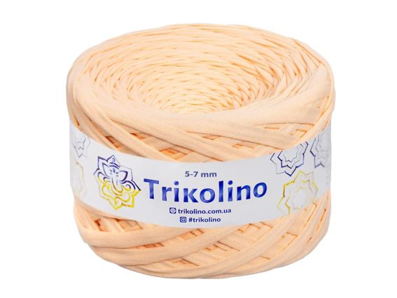 Пряжа Тріколіно трикотажна 5-7 мм 100 м  Trikolino  720011 Абрикос