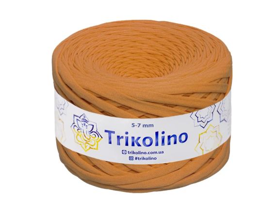 Пряжа Тріколіно трикотажна 5-7 мм 100 м  Trikolino  720217 Гарбуз