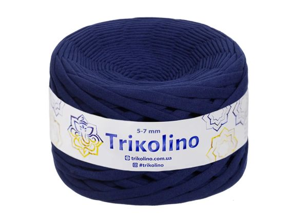 Пряжа Тріколіно трикотажна 5-7 мм 100 м  Trikolino  720271 Індіго