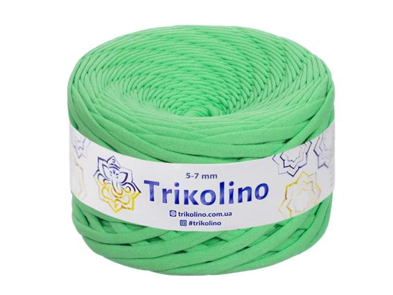 Пряжа Тріколіно трикотажна 5-7 мм 100 м  Trikolino  720274 Яскраво-зелений