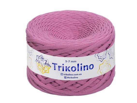 Пряжа Тріколіно трикотажна 5-7 мм 100 м  Trikolino  720283 Пильна троянда