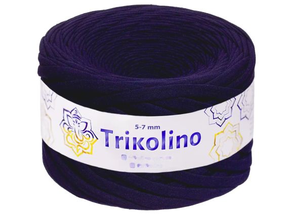 Пряжа Тріколіно трикотажна 5-7 мм 100 м  Trikolino  720397 Темний Баклажан