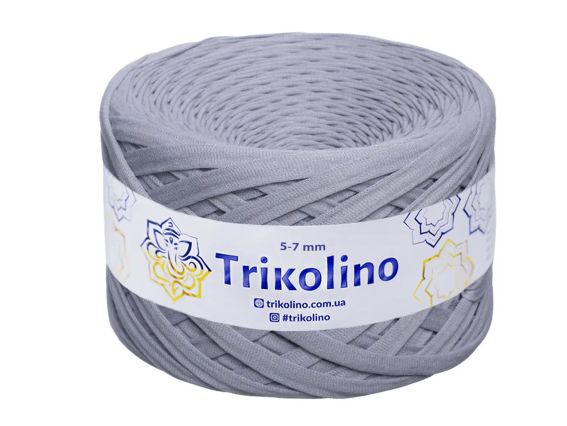 Пряжа Тріколіно трикотажна 5-7 мм 100 м  Trikolino  720638 Французський сірий