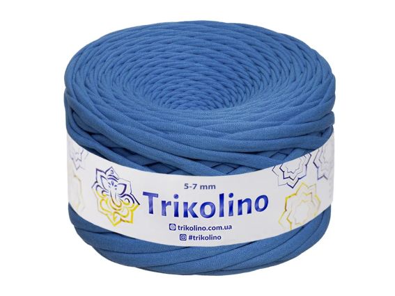 Пряжа Тріколіно трикотажна 5-7 мм 100 м  Trikolino  735004 Королівський синій
