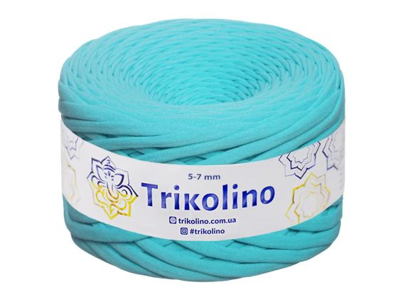 Пряжа Тріколіно трикотажна 5-7 мм 100 м  Trikolino  780262 Ментол