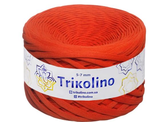 Пряжа Тріколіно трикотажна 5-7 мм 100 м  Trikolino  780265 Алий