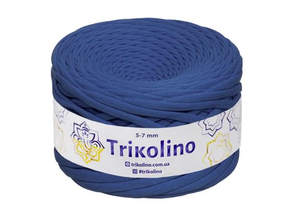 Пряжа Тріколіно трикотажна 5-7 мм 100 м  Trikolino  700018 Синій