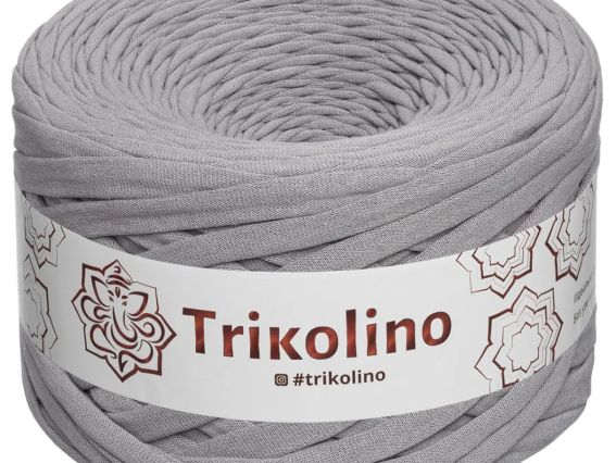 Пряжа Тріколіно трикотажна 7-9 мм 100 м Trikolino 314303 Сірий