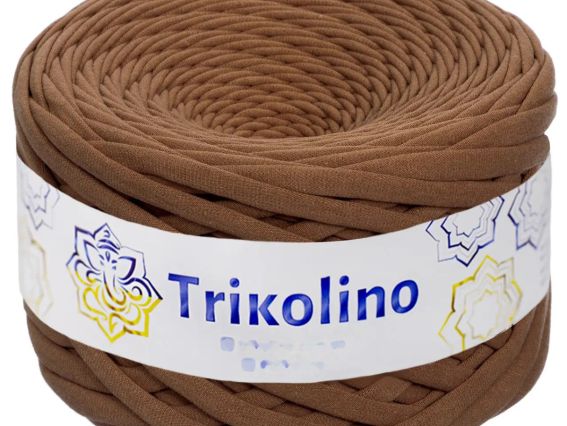 Пряжа Тріколіно трикотажна 7-9 мм 100 м Trikolino 403273 какао