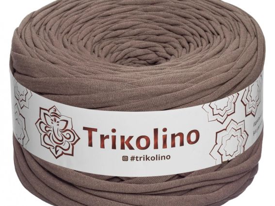 Пряжа Тріколіно трикотажна 7-9 мм 100 м Trikolino 400136 Молочний шоколад